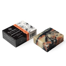 Load image into Gallery viewer, Charcoal &amp; Sunflower Handcrafted Vegan Soap